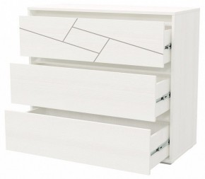 АДЕЛИНА Комод с тремя ящиками (белый рамух) в Челябинске - cheliabinsk.ok-mebel.com | фото 2