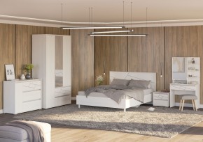 АДЕЛИНА Комод с тремя ящиками (белый рамух) в Челябинске - cheliabinsk.ok-mebel.com | фото 3