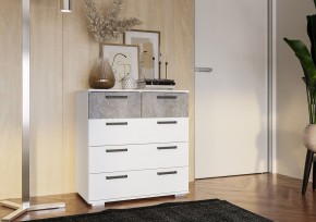 Комод Стандарт-5 NEW (белый/цемент светлый) в Челябинске - cheliabinsk.ok-mebel.com | фото 3