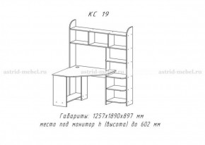 Компьютерный стол №19 (Анкор темный) в Челябинске - cheliabinsk.ok-mebel.com | фото 3