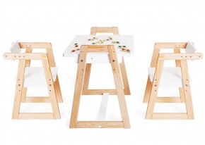 Комплект детской мебели стол и  два стула Я САМ "Лофт-Дуо" (Белый) в Челябинске - cheliabinsk.ok-mebel.com | фото