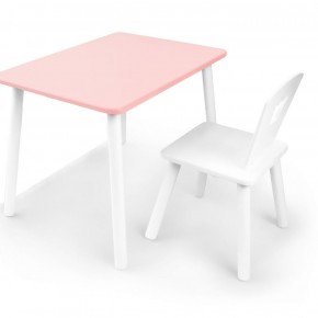 Комплект детской мебели стол и стул Корона (Розовый/Белый/Белый) в Челябинске - cheliabinsk.ok-mebel.com | фото 2