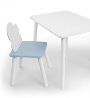 Комплект детской мебели стол и стул Облачко (Белый/Голубой/Белый) в Челябинске - cheliabinsk.ok-mebel.com | фото 1