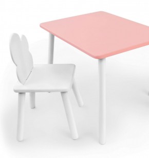 Комплект детской мебели стол и стул Облачко (Розывый/Белый/Белый) в Челябинске - cheliabinsk.ok-mebel.com | фото 1