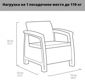 Комплект мебели Корфу Рест (Corfu Rest - without table) коричневый в Челябинске - cheliabinsk.ok-mebel.com | фото 3
