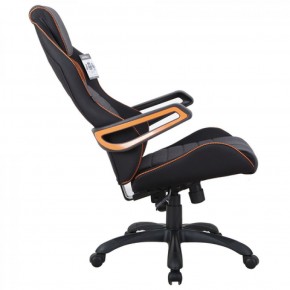 Кресло компьютерное BRABIX Techno Pro GM-003 (ткань черное/серое, вставки оранжевые) 531813 в Челябинске - cheliabinsk.ok-mebel.com | фото 4
