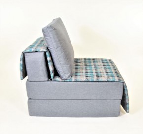 Кресло-кровать бескаркасное Харви (серый-квадро азур) в Челябинске - cheliabinsk.ok-mebel.com | фото 3