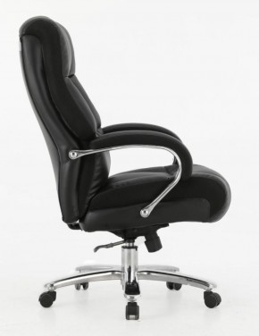 Кресло офисное BRABIX PREMIUM "Bomer HD-007" (рециклированная кожа, хром, черное) 531939 в Челябинске - cheliabinsk.ok-mebel.com | фото 3