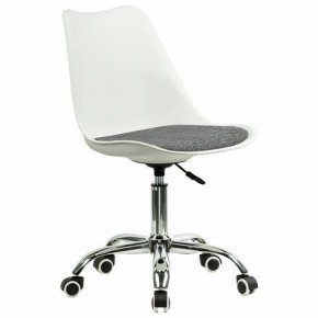 Кресло стул BRABIX "Eames MG-310 CH", хром, пластик белый, ткань серая, 532924 в Челябинске - cheliabinsk.ok-mebel.com | фото 2