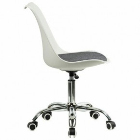 Кресло стул BRABIX "Eames MG-310 CH", хром, пластик белый, ткань серая, 532924 в Челябинске - cheliabinsk.ok-mebel.com | фото 3