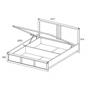 Кровать 140  c подъемником, MAGELLAN, цвет Сосна винтаж в Челябинске - cheliabinsk.ok-mebel.com | фото 2