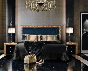Кровать 2-х спальная (1,6 м) Тиффани Premium черная/золото с мягким элементом (Антрацит) с подъемным механизмомарт (ТФКР-3[3](П) в Челябинске - cheliabinsk.ok-mebel.com | фото 2