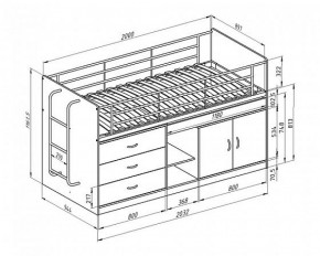 Кровать-чердак "Дюймовочка-6" Белый в Челябинске - cheliabinsk.ok-mebel.com | фото 2