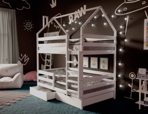 Кровать-домик двухъярусная 80*160 Белый в Челябинске - cheliabinsk.ok-mebel.com | фото