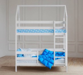 Кровать-домик двухъярусная 80*160 Белый в Челябинске - cheliabinsk.ok-mebel.com | фото 4