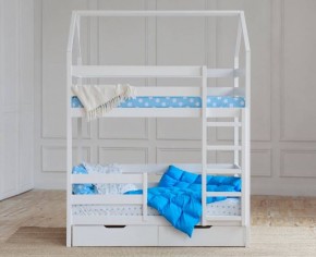 Кровать-домик двухъярусная 80*190 Белый в Челябинске - cheliabinsk.ok-mebel.com | фото 5