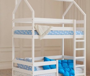 Кровать-домик двухъярусная 80*190 Белый в Челябинске - cheliabinsk.ok-mebel.com | фото 6