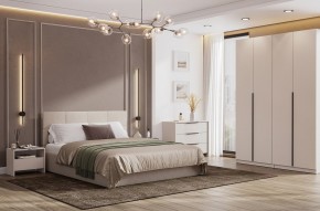 Кровать двойная №4 с основанием (Бежевый) в Челябинске - cheliabinsk.ok-mebel.com | фото 3