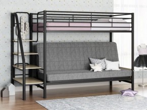 Кровать двухъярусная с диваном "Мадлен-3" (Черный/Серый) в Челябинске - cheliabinsk.ok-mebel.com | фото