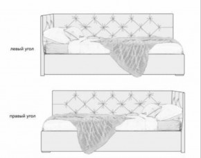 Кровать угловая Лэсли интерьерная +основание (80х200) в Челябинске - cheliabinsk.ok-mebel.com | фото 2