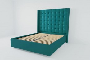 Кровать Венеция ЛЮКС с ортопедическим основанием 1800 (велюр бирюзовый) в Челябинске - cheliabinsk.ok-mebel.com | фото 2