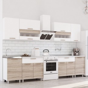 Кухня Айсбери 2.4 м (Белый/Дуб Сонома) в Челябинске - cheliabinsk.ok-mebel.com | фото
