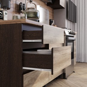 Кухня Энигма 1.6 м (венге/дуб каньон) в Челябинске - cheliabinsk.ok-mebel.com | фото 2