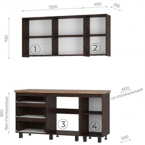 Кухня Энигма 1.6 м (венге/дуб каньон) в Челябинске - cheliabinsk.ok-mebel.com | фото 4