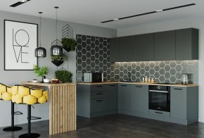 Кухня угловая Антрацит 2600х1600 (Стол. 38мм) в Челябинске - cheliabinsk.ok-mebel.com | фото