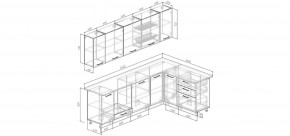 Кухонный гарнитур Антик 2600*1600 (Стол. 38мм) в Челябинске - cheliabinsk.ok-mebel.com | фото 2