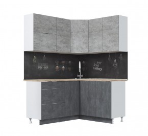 Кухонный гарнитур Асти-бетон угловой 1,4*1,6 в Челябинске - cheliabinsk.ok-mebel.com | фото 2
