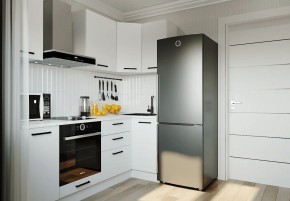 Кухонный гарнитур Белый Глянец 2200*1000 (Стол. 26мм) в Челябинске - cheliabinsk.ok-mebel.com | фото