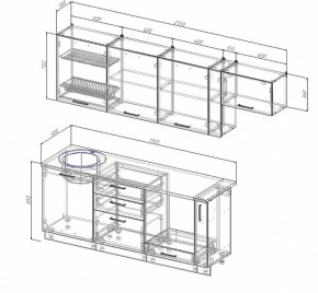 Кухонный гарнитур Лофт 2550 (Стол. 26мм) в Челябинске - cheliabinsk.ok-mebel.com | фото 2