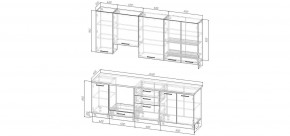 Кухонный гарнитур Меренга 2400 h950 (Стол. 26мм) в Челябинске - cheliabinsk.ok-mebel.com | фото 2