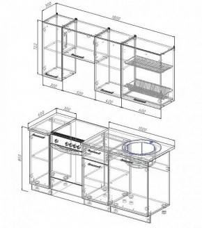 Кухонный гарнитур Шампань 1800 (Стол. 26мм) в Челябинске - cheliabinsk.ok-mebel.com | фото 2