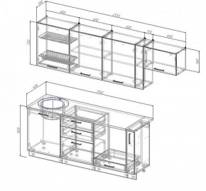 Кухонный гарнитур Шампань 2550 (Стол. 26мм) в Челябинске - cheliabinsk.ok-mebel.com | фото 2