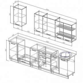 Кухонный гарнитур Шампань 2800 (Стол. 26мм) в Челябинске - cheliabinsk.ok-mebel.com | фото 2