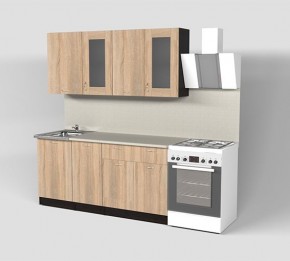Кухня Симона Демо 1700 (Венга/Дуб Сонома) в Челябинске - cheliabinsk.ok-mebel.com | фото