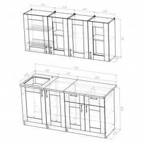 Кухня Симона Демо 1700 (Венга/Дуб Сонома) в Челябинске - cheliabinsk.ok-mebel.com | фото 2