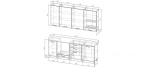 Кухонный гарнитур Смоки 2200 h950 (Стол. 38 мм) в Челябинске - cheliabinsk.ok-mebel.com | фото 2