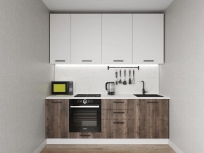 Кухонный гарнитур Старое Дерево 2200 h950 (Стол. 26мм) в Челябинске - cheliabinsk.ok-mebel.com | фото