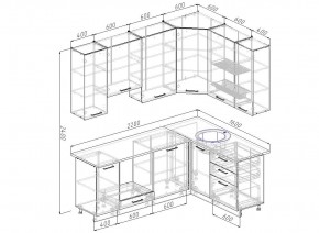 Кухонный гарнитур угловой Пайн 2200х1600 (Стол. 38мм) в Челябинске - cheliabinsk.ok-mebel.com | фото 2