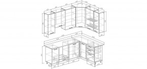 Кухонный гарнитур Умбра 2200*1600 h950 (Стол. 26мм) в Челябинске - cheliabinsk.ok-mebel.com | фото 2