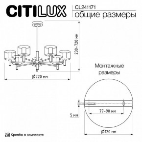 Люстра на штанге Citilux ELAN CL241171 в Челябинске - cheliabinsk.ok-mebel.com | фото 12