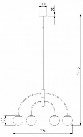 Люстра на штанге Eurosvet Cenacolo 30179/4 черный в Челябинске - cheliabinsk.ok-mebel.com | фото 3