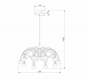 Люстра на штанге Eurosvet Ragno 90030/10 LED золото в Челябинске - cheliabinsk.ok-mebel.com | фото 5