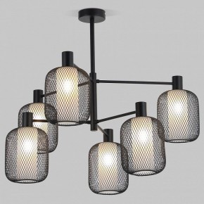 Люстра на штанге Eurosvet Voile 30191/6 черный в Челябинске - cheliabinsk.ok-mebel.com | фото