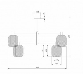 Люстра на штанге Eurosvet Voile 30191/6 черный в Челябинске - cheliabinsk.ok-mebel.com | фото 3