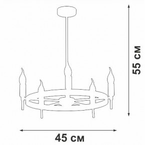 Люстра на штанге Vitaluce V3001 V3001-1/5PL в Челябинске - cheliabinsk.ok-mebel.com | фото 2