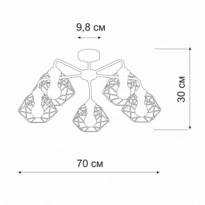 Люстра на штанге Vitaluce V4258 V4258-0/5PL в Челябинске - cheliabinsk.ok-mebel.com | фото 2